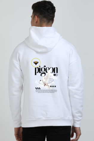 "Front view of a person wearing a FLYING WING Hoody, a unisex hoodie with a relaxed fit and ultra-soft fleece lining